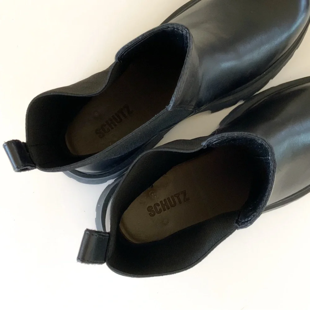 Schutz NWOT Billie Casual Atanado Black Boots Size 9.5 - Picture 8 of 11